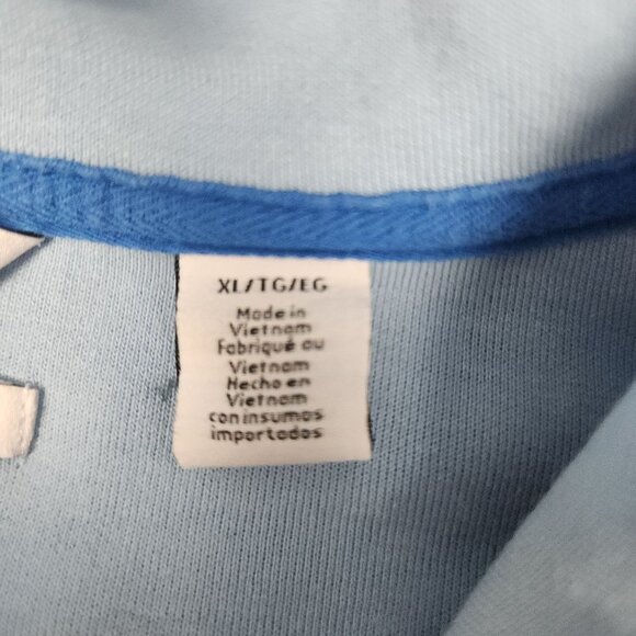 Calvin Klein Mens Classic Quarter-Zip Pullover XL Light Blue Cotton - Picture 4 of 8